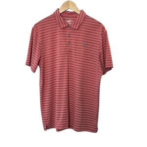 PUMA Red Stripe Short Sleeve Polo Shirt Men's Size Large